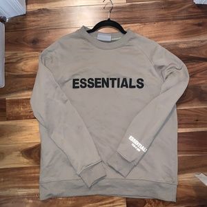 Fear of God Essentials Olive Crewneck Appliqué Logo *Worn Once*